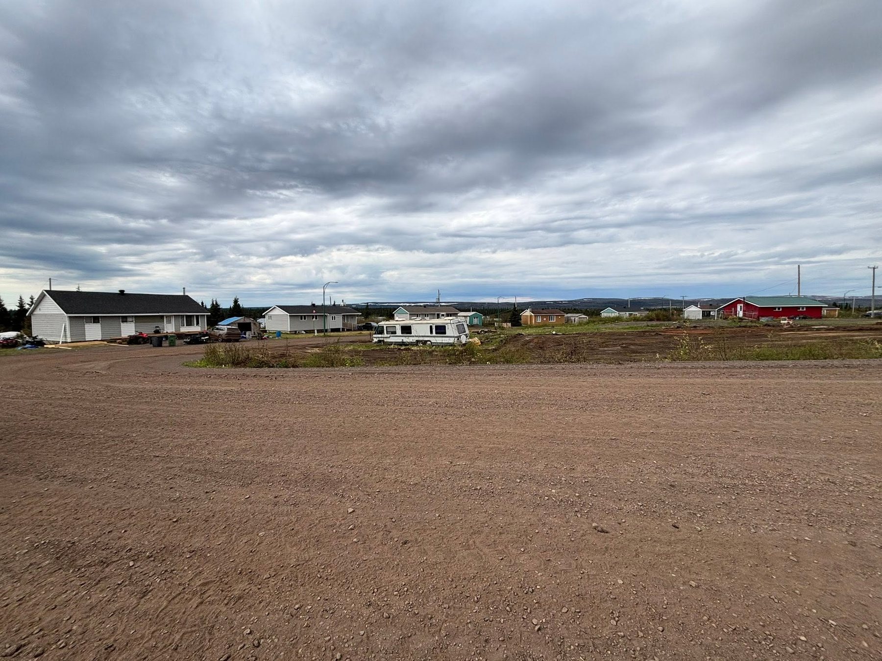 View of the residential area and land being prepared.
